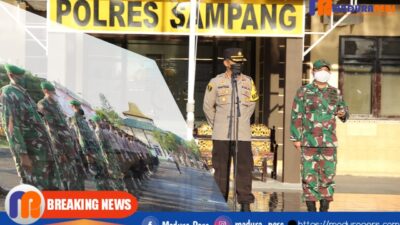 Kapolres dan Dandim 0828 Sampang Gelar Apel Bersama Persiapan Pengamanan Malam Idul Adha