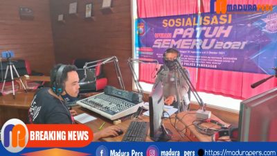 Sosialisasi Operasi Patuh Semeru 2021, Polres Pamekasan Siarkan Melalui Radio