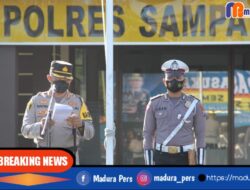 Pimpin Apel Gelar Pasukan Operasi Patuh Semeru 2021, Kapolres Sampang Bacakan Sambutan Kapolda Jatim