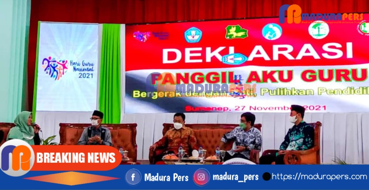 Deklarasi Panggil Aku Guru dengan tema "Bergerak dengan Hati, Pulihkan Pendidikan", yang dipusatkan di Gedung KORPRI, Sabtu (27/11/2021) kemarin