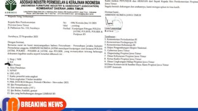 Asmindo Surati Kepala Biro Perekonomian Pemprov Jatim Gegara Anggotanya Dikunjungi Polisi