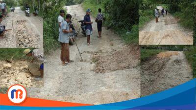 Tak Kunjung Diperbaiki, Jalan Poros Kabupaten Rusak Dikeluhkan Pengguna Jalan dan Masyarakat
