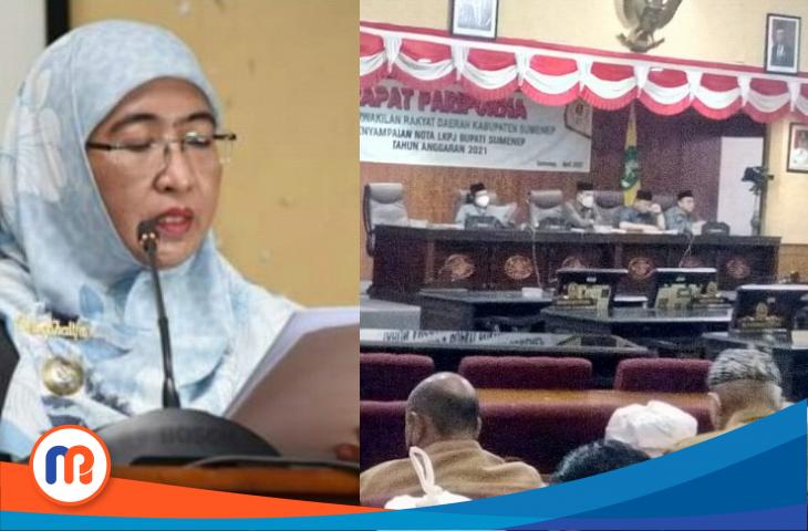 Wabup Sumenep, Dewi Khalifah, saat menyampaikan LKPJ Tahun Anggaran 2021