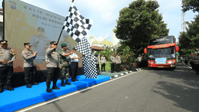 Ribuan Orang Nikmati Mudik Balik Gratis Polda Jatim Menuju Jakarta