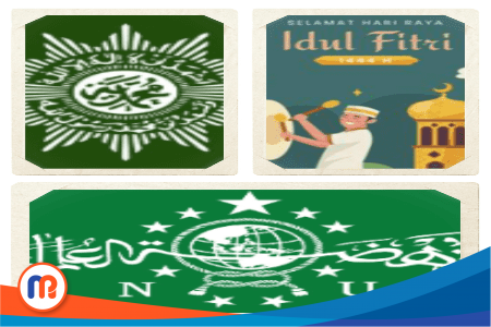 Ilustrasi foto perbedaan penetapan hari raya 'Idul Fitri NU dan Muhammadiyah dalam bingkai toleransi dan persatuan (Dok. Madurapers, 2023).