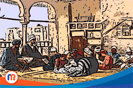 Ilustrasi foto ulama sedang mengajar ngaji para santri-santrinya (Dok. Madurapers, 2023).