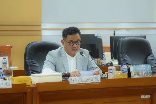 Wakil Ketua Komisi VII DPR RI dari Fraksi Partai Golkar Ace Hasan Syadzily. Foto: Runi/nr (Sumber: DPR RI, 2023).