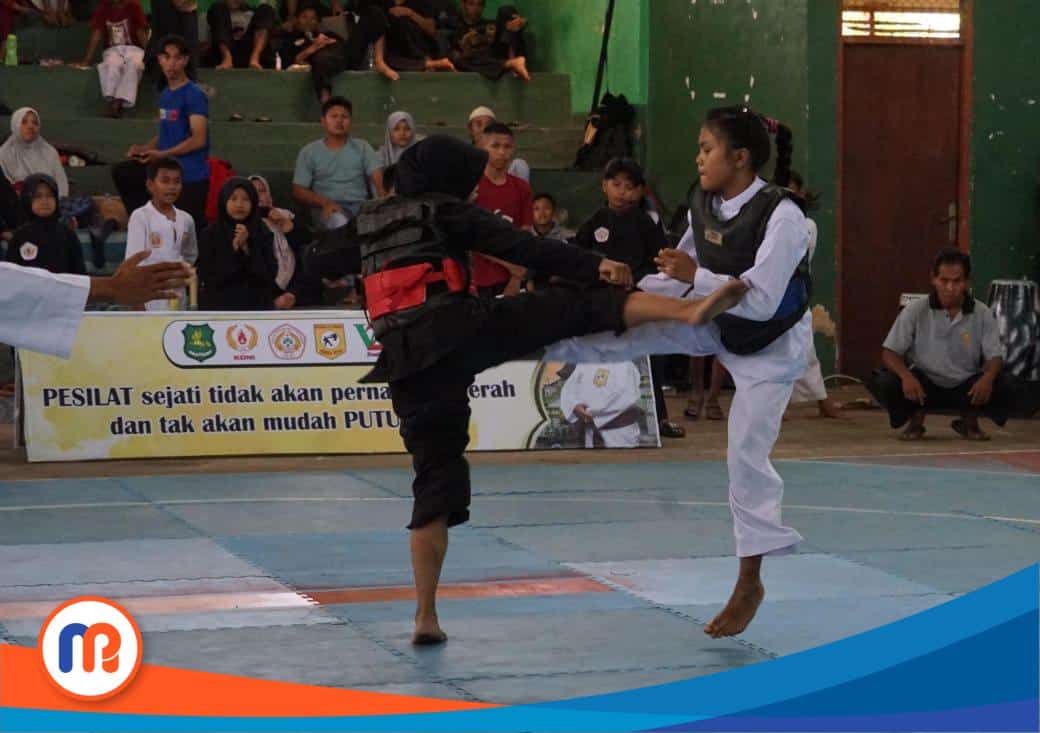 Kejuaraan pencak silat antar pelajar tingkat Sekolah Dasar (SD) hingga Sekolah Menengah Atas (SMA) sederajat di Kabupaten Sumenep (Sumber Foto: Istimewa, 2023).