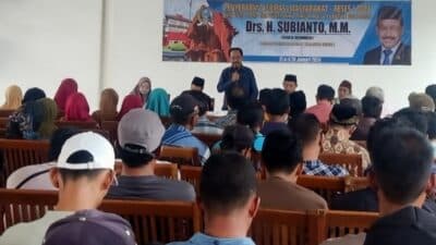 Anggota Komisi B DPRD Jatim, Subianto, ketika serap aspirasi di Kediri (Sumber foto: Kominfo Jatim, 2024).