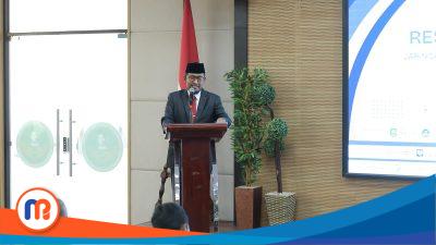 Bupati Sumenep, Achmad Fauzi Wongsojudo, saat menghadiri pelantikan Jaringan Media Siber Indonesia (JMSI) Kabupaten Sumenep, Madura, Jawa Timur, periode 2024-2027 pada Kamis (12/09/2024)