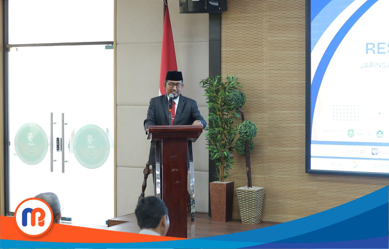 Bupati Sumenep, Achmad Fauzi Wongsojudo, saat menghadiri pelantikan Jaringan Media Siber Indonesia (JMSI) Kabupaten Sumenep, Madura, Jawa Timur, periode 2024-2027 pada Kamis (12/09/2024)