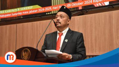 Ketua DPRD Sumenep, H. Zainal Arifin, S.H,, saat menyampaikan sambutannya pada Rabu (09/10/2024