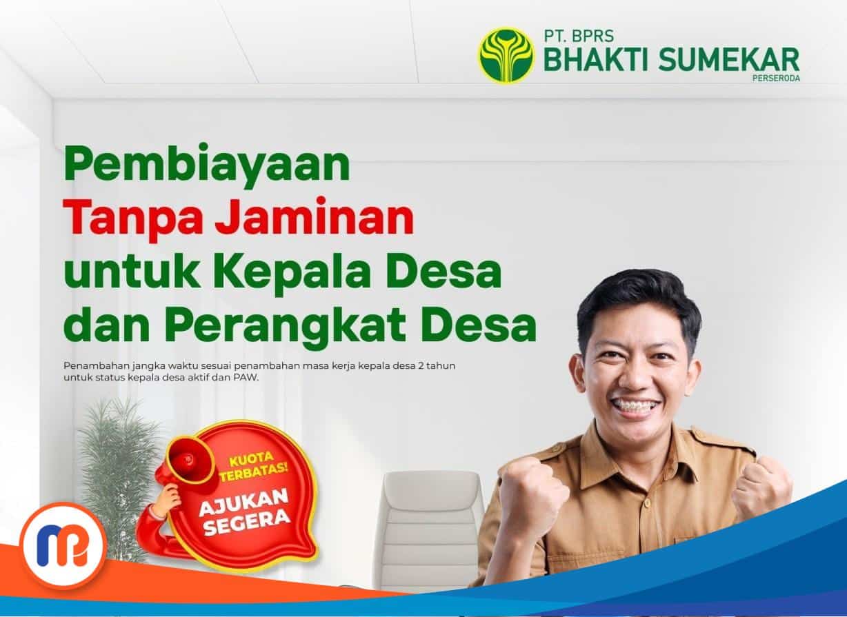 Brosur BPRS Bhakti Sumekar Program Pembiayaan Rp30 Juta untuk Kades dan Perangkat Desa