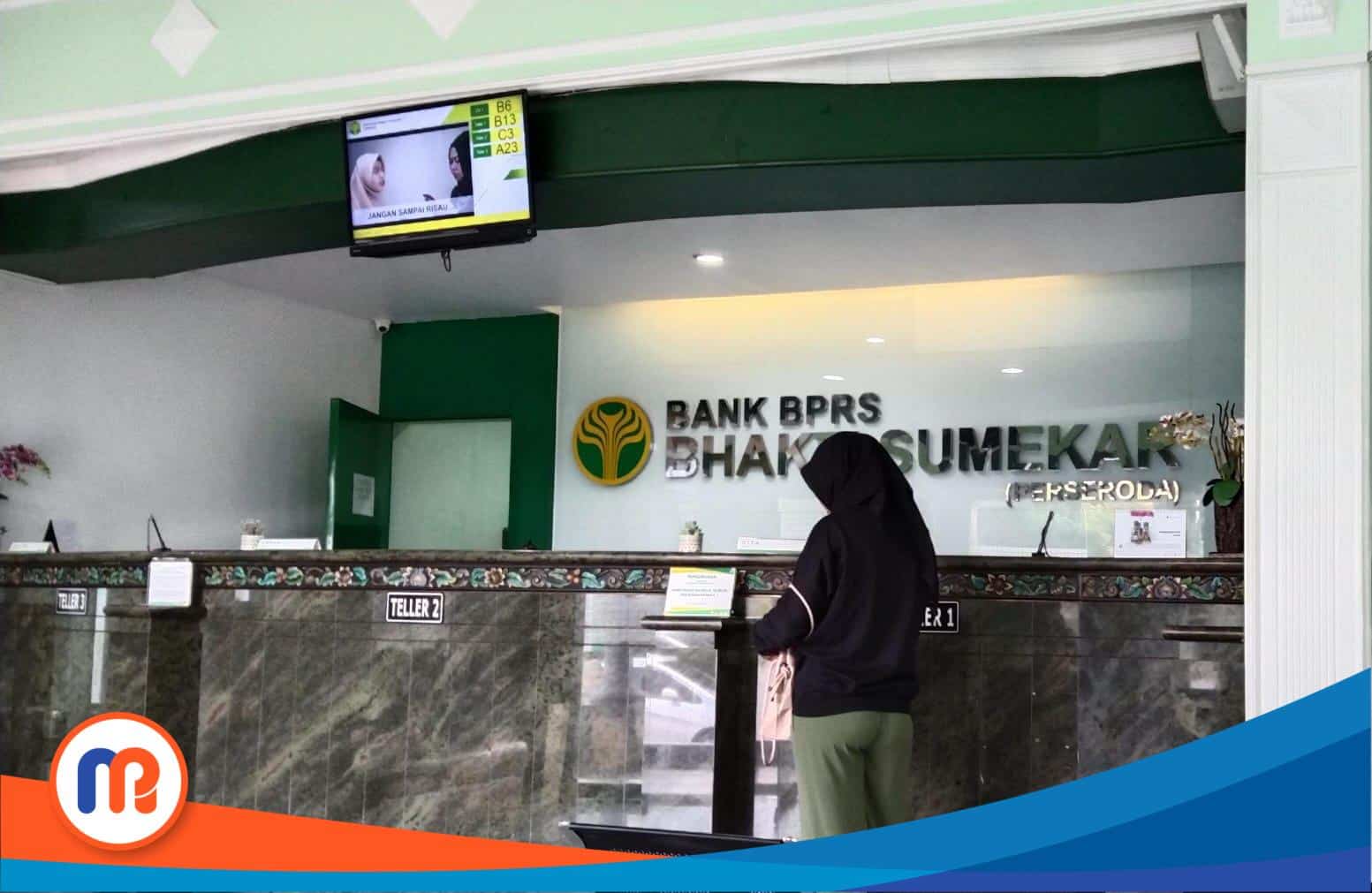 Kantor Pusat Bank Pembiayaan Rakyat Syariah (BPRS) Bhakti Sumekar di Sumenep, Madura, Jawa Timur