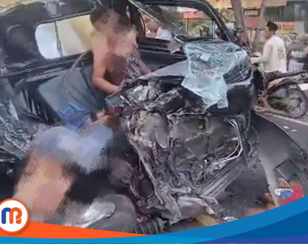 Tangkapan layar video kecelakaan