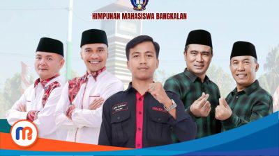 Pamflet Pasangan Calon (Paslon) Bupati dan Wakil Bupati Kabupaten Bangkalan, lukman-Fauzan nomor urut 01, Mathur-Jayus nomor urut 02 yang telah menyetujui fakta integritas rekomendasi Himpunan Mahasiswa Bangkalan (HIMABA)