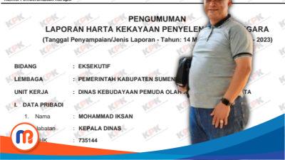 Miliki Properti Bernilai Miliaran Rupiah, Segini Catatan Kekayaan Kadisbudporapar Sumenep