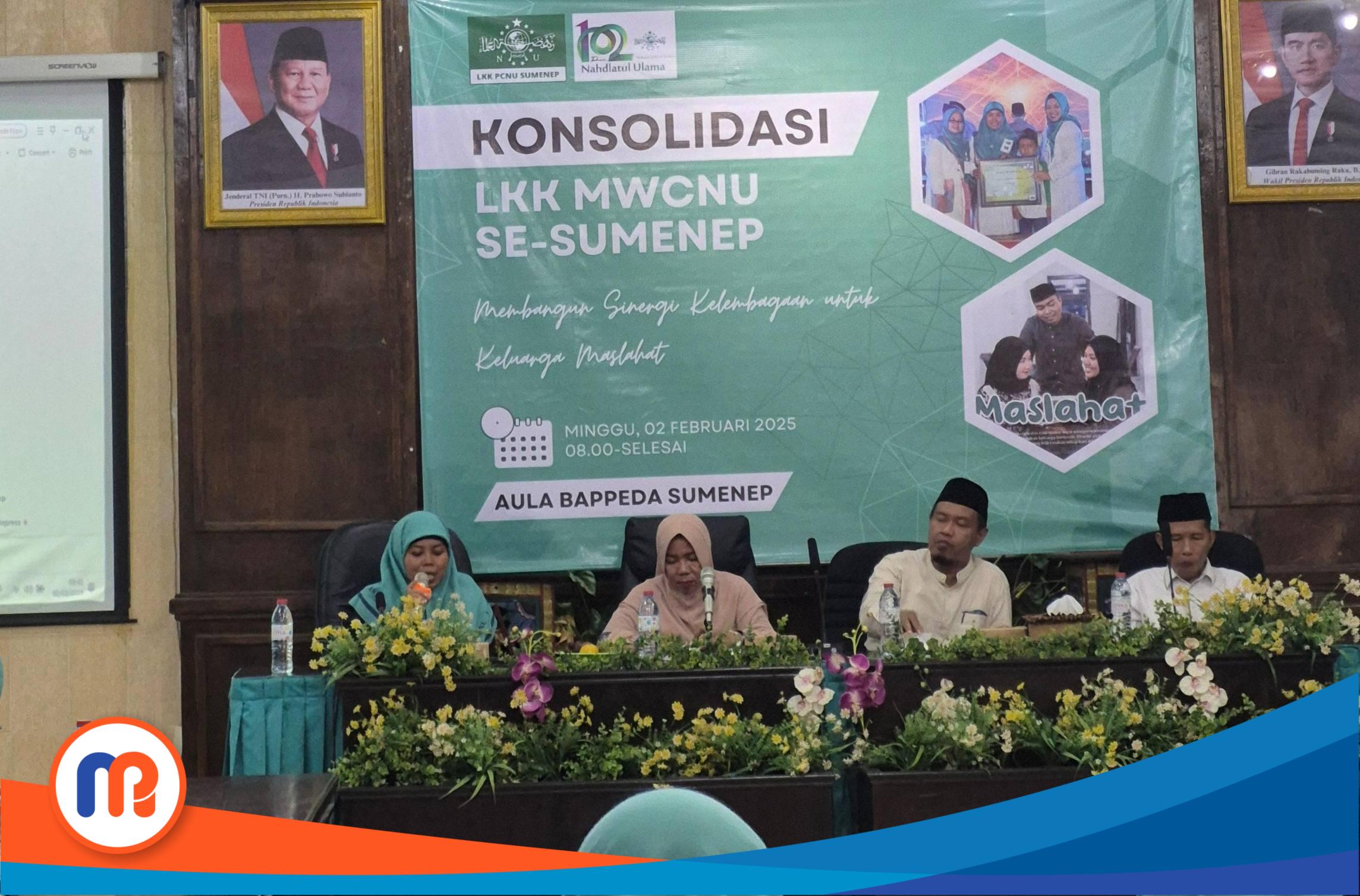 Kegiatan konsolidasi LKK se-Kabupaten di Aula Bappeda Kabupaten Sumenep pada Minggu (02/02/2025) pagi