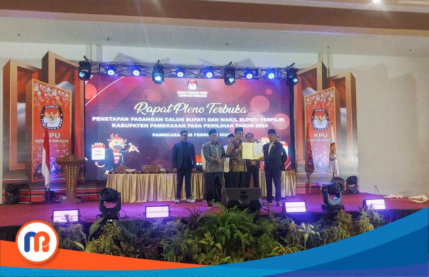 Komisi Pemilihan Umum (KPU) Kabupaten Pamekasan resmi menetapkan pasangan Kiai Haji Kholilurrahman, S.H., M.Si., dan Haji Sukriyanto sebagai Bupati dan Wakil Bupati Pamekasan terpilih dalam Pilkada 2024, dalam pleno terbuka