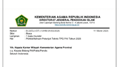 Petunjuk Teknis TPG PAI 2025: Kenaikan Tunjangan dan Ketentuan Baru