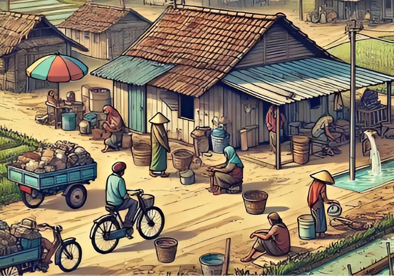 Ilustrasi kehidupan penduduk miskin di Kabupaten Bangkalan, Madura, Provinsi Jawa Timur (Jatim)