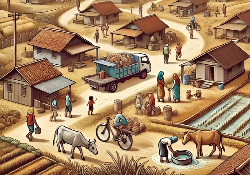 Ilustrasi kehidupan penduduk miskin di Kabupaten Pamekasan, Madura, Jawa Timur, tahun 2020-2024