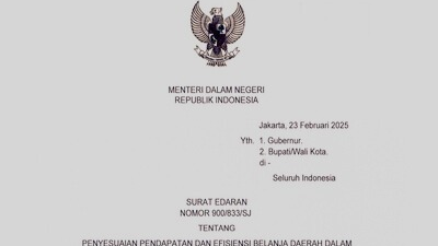 Mendagri Terbitkan Surat Edaran Efisiensi Anggaran, Belanja Daerah Dibatasi