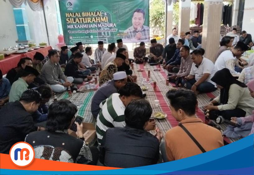 Acara Halalbihalal MR KAHMI IAIN bersama Adi Prayitno, Koordinator dan Sekretaris MD KAHMI Pamekasan, serta para pengurus, anggota, alumni, dan kader HMI IAIN Madura