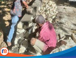 Warga Soroti Pengerjaan Tembok Penahan Tanah di Desa Baengas Labang yang Diduga Asal-asalan