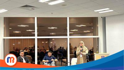 Kuliah umum "Komunikasi Korporat di Era Digital", Universitas Paramadina, di Trinity Tower, Jakarta, Senin (05/05/2025)