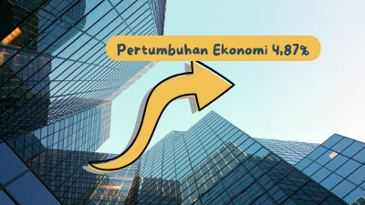 Ilustrasi pertumbuhan ekonomi Indonesia pada triwulan I-2025, menurut data Badan Pusat Statistik (BPS), sebesar 4,87 persen