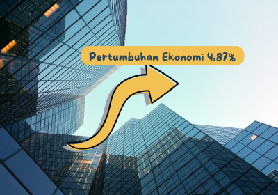 Ilustrasi pertumbuhan ekonomi Indonesia pada triwulan I-2025, menurut data Badan Pusat Statistik (BPS), sebesar 4,87 persen
