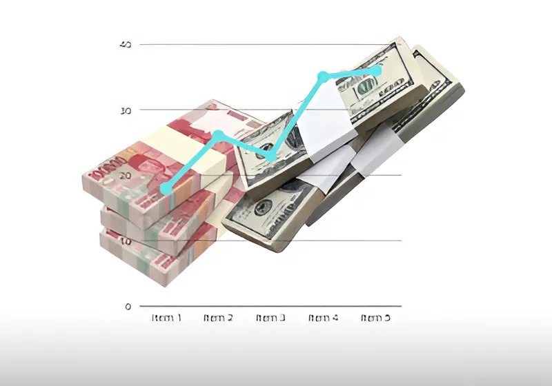 Ilustrasi nilai tukar rupiah terhadap dolar AS