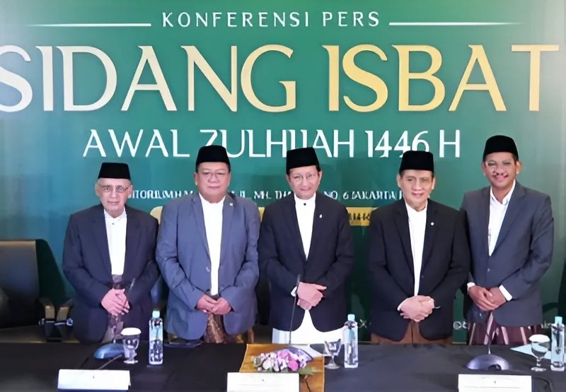 Konferensi Pers Sidang Isbat 1 Zulhijah 1446 H, di Kantor Kementerian Agama (Kemenag), Jakarta, Selasa (27/05/2025)