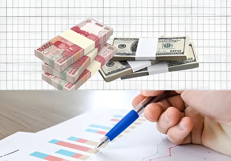 Ilustrasi nilai tukar rupiah dalam rentang 14-16 Mei 2025