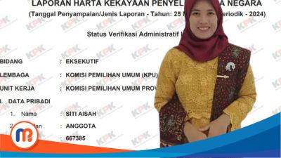 Komisioner KPU Sampang Siti Aisah Laporkan Kekayaan Terbaru: Utang Hilang, Harta Meningkat