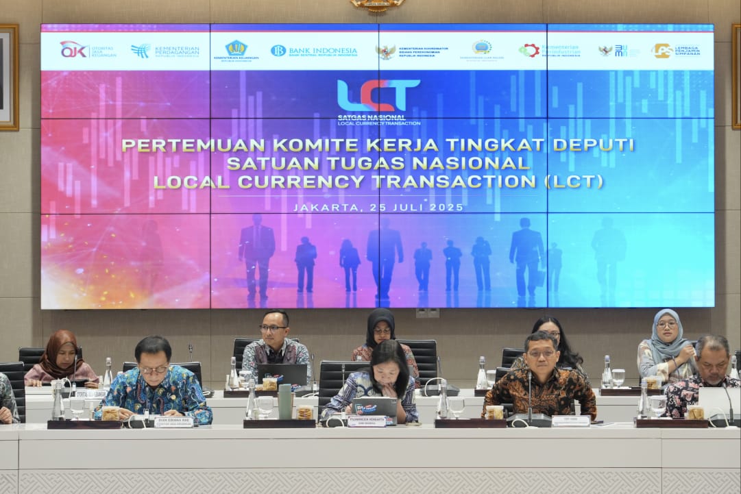 Pertemuan Komite Kerja Tingkat Deputi Satgasnas LCT di Bank Indonesia (BI), Jakarta (25/07/2025).