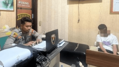 Provokator kericuhan saat diintrogasi di Polres Pamekasan