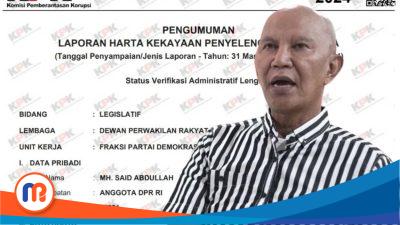 Ketua Banggar DPR MH Said Abdullah Laporkan Kekayaan Lebih dari Rp101 Miliar ke KPK
